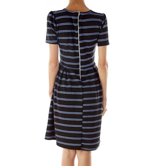 Lula Roe Navy Striped Day Dress - Picture 2 of 3